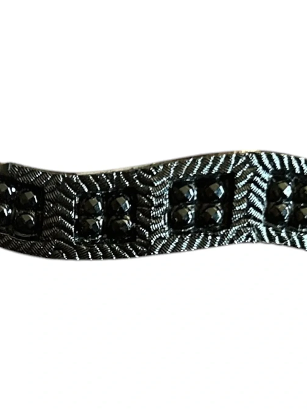 Victorian French Jet Mourning Bar Brooch Textured Bar Pin
